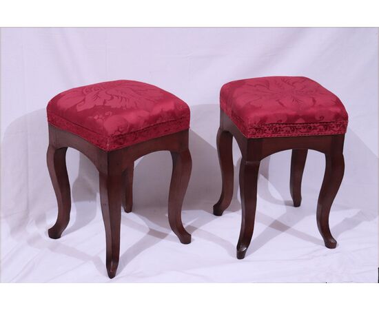 Pair of stools, Tuscany, Louis XV     