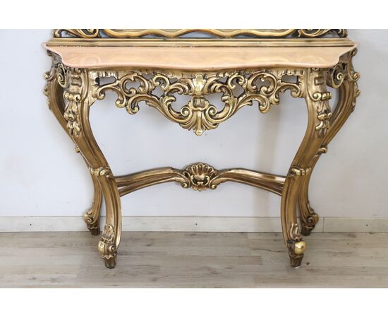 Consolle in stile antico Barocco legno intagliato e dorato primi decenni sec XX PREZZO TRATTABILE