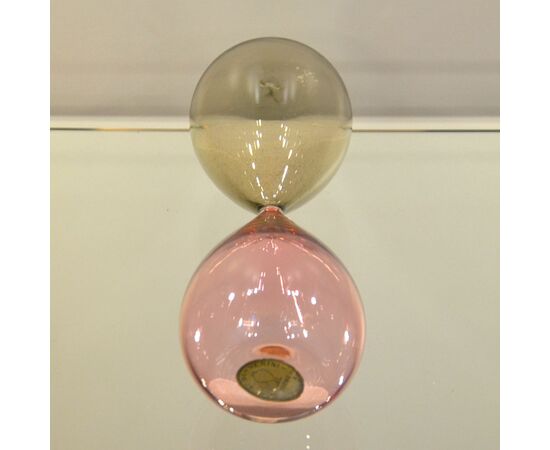 VENINI hourglass in blown glass, PAOLO VENINI and FULVIO BIANCONI     