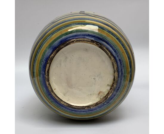 ROMETTI, UMBERTIDE, hand-decorated ceramic vase     
