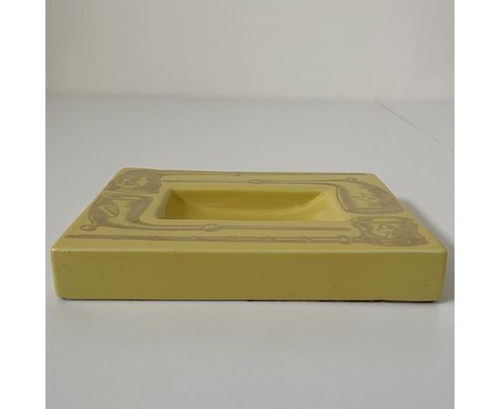 FORNASETTI PIERO, brick ashtray Pipe series golden yellow     