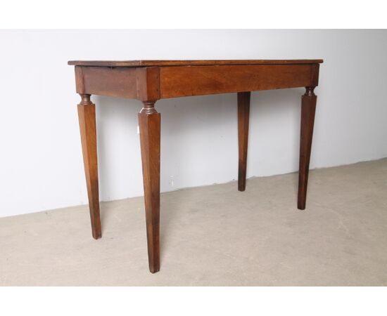 Antico scrittoio tavolino Luigi XVI noce fine 700 rest plancia tavola unica. Mis 50 x 115 