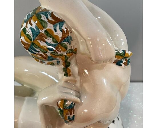 ESSEVI, Sandro Vacchetti, “Il mondo e il suo castigo”, scultura ceramica policroma