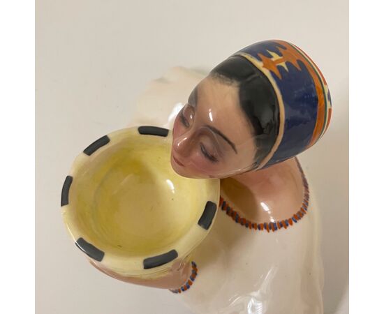 ESSEVI, Sorriso di Desulo, scultura in ceramica dipinta a mano