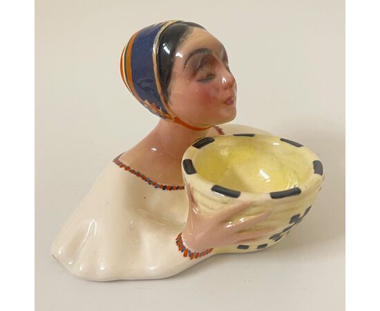 ESSEVI, Sorriso di Desulo, scultura in ceramica dipinta a mano