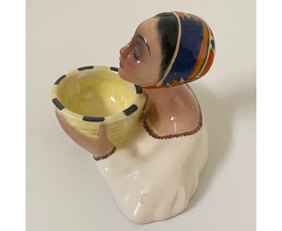 ESSEVI, Smile of Desulo, Hand painted ceramic sculpture     