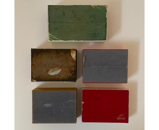 FORNASETTI PIERO, series of 5 boxes Milan, 1950s     